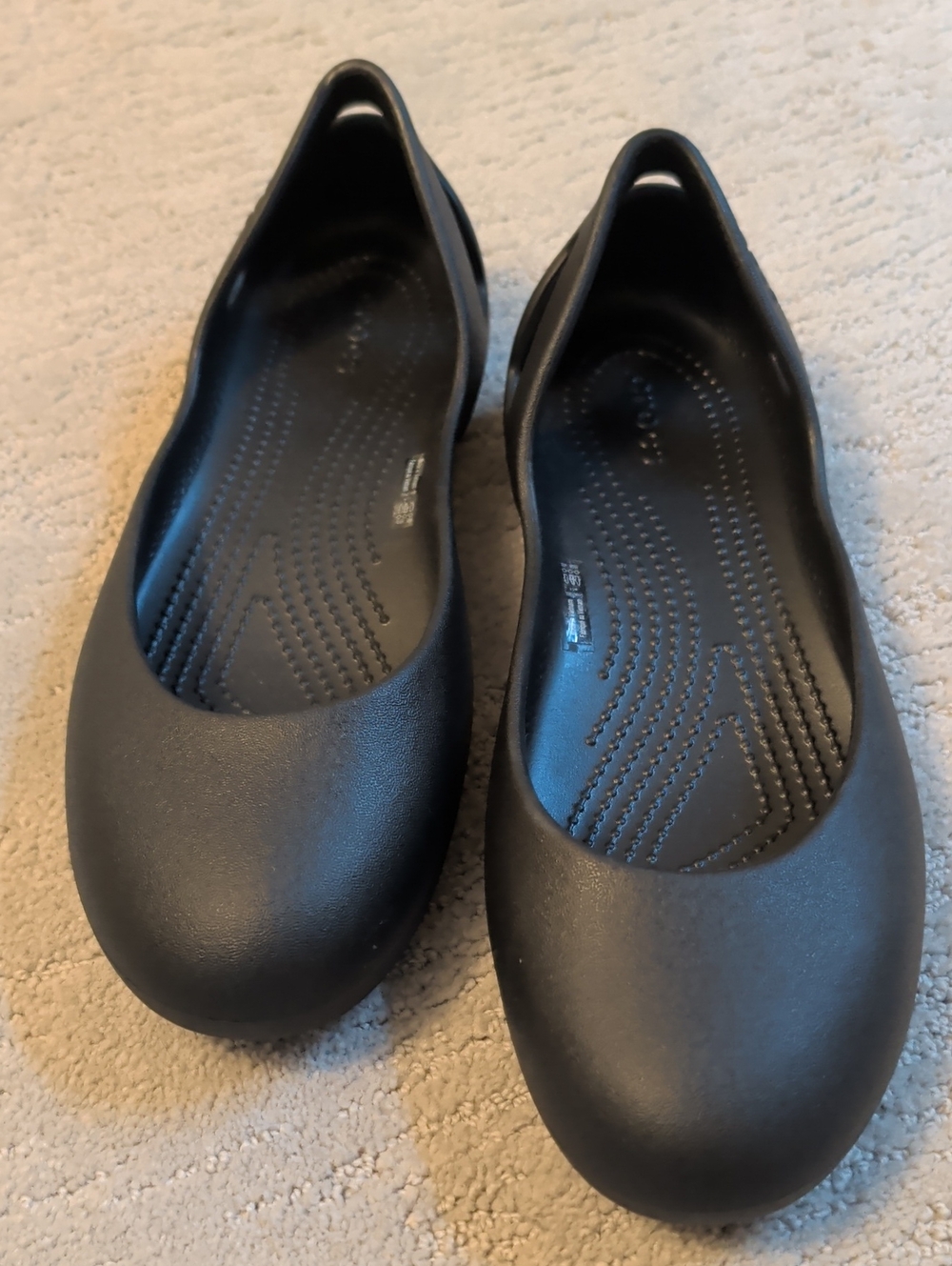 CROCS Women's Black Slip-On Flats